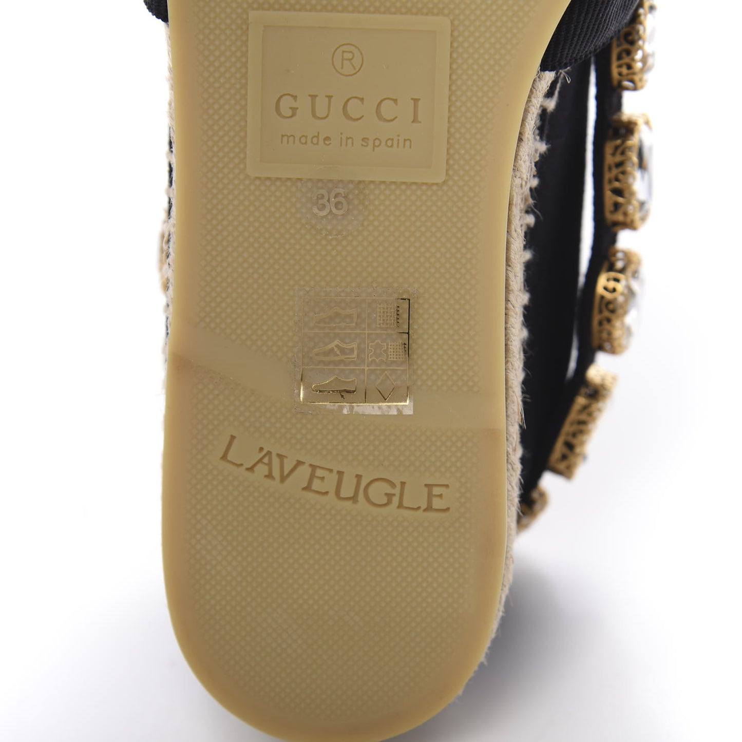 Canvas Crystal Embellished Espadrilles 36 Black