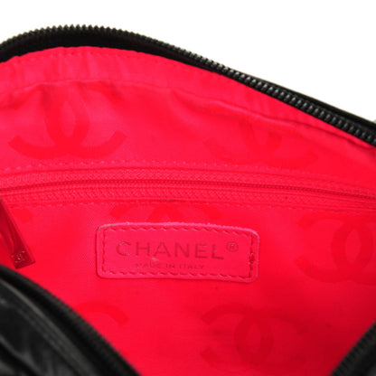 Chanel Calfskin Quilted Cambon Pochette Black White 6 of 7