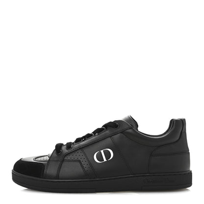 Christian Dior Calfskin Suede Logo Sneakers 37.5 Black 1 of 9