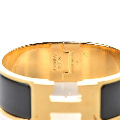 Hermes Enamel Wide Clic Clac H Bracelet PM Black 4 of 5