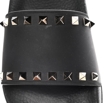 Valentino Garavani Rubber Rockstud Slide Sandals 39 Black 11 of 15