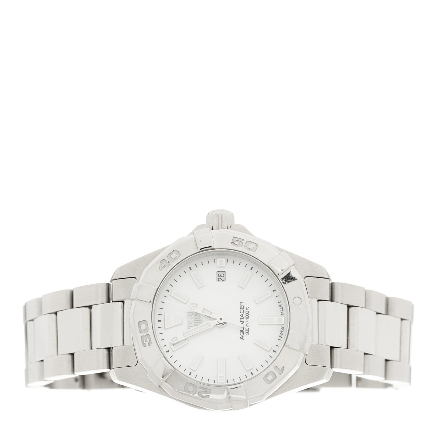 Stainless Steel Mother of Pearl 27mm Aquaracer Lady Quartz Watch WBD1411