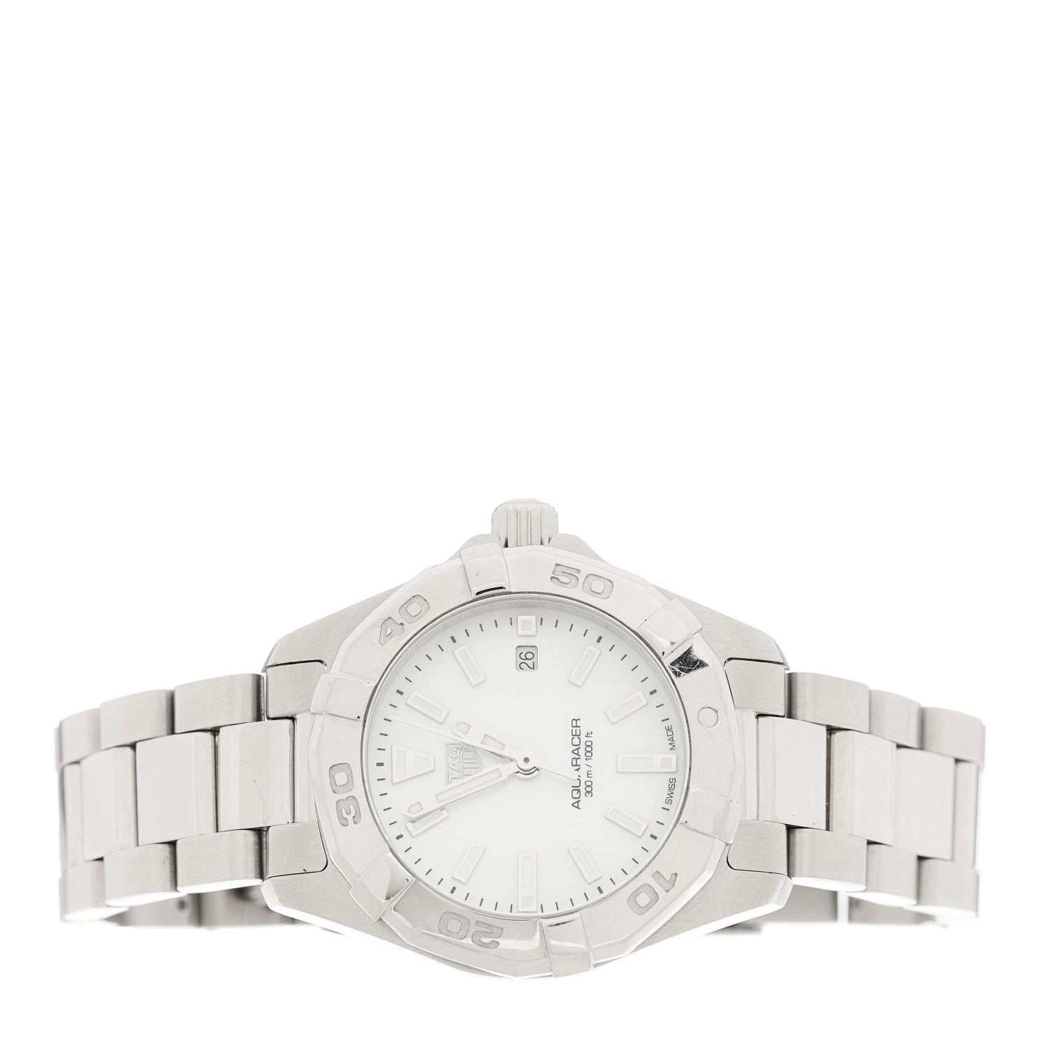 Tag Heuer Stainless Steel Mother of Pearl 27mm Aquaracer Lady Quartz Watch WBD1411 2 of 4