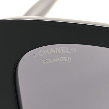 Chanel Acetate Strass Polarized Square Sunglasses 5422-B Black 7 of 8