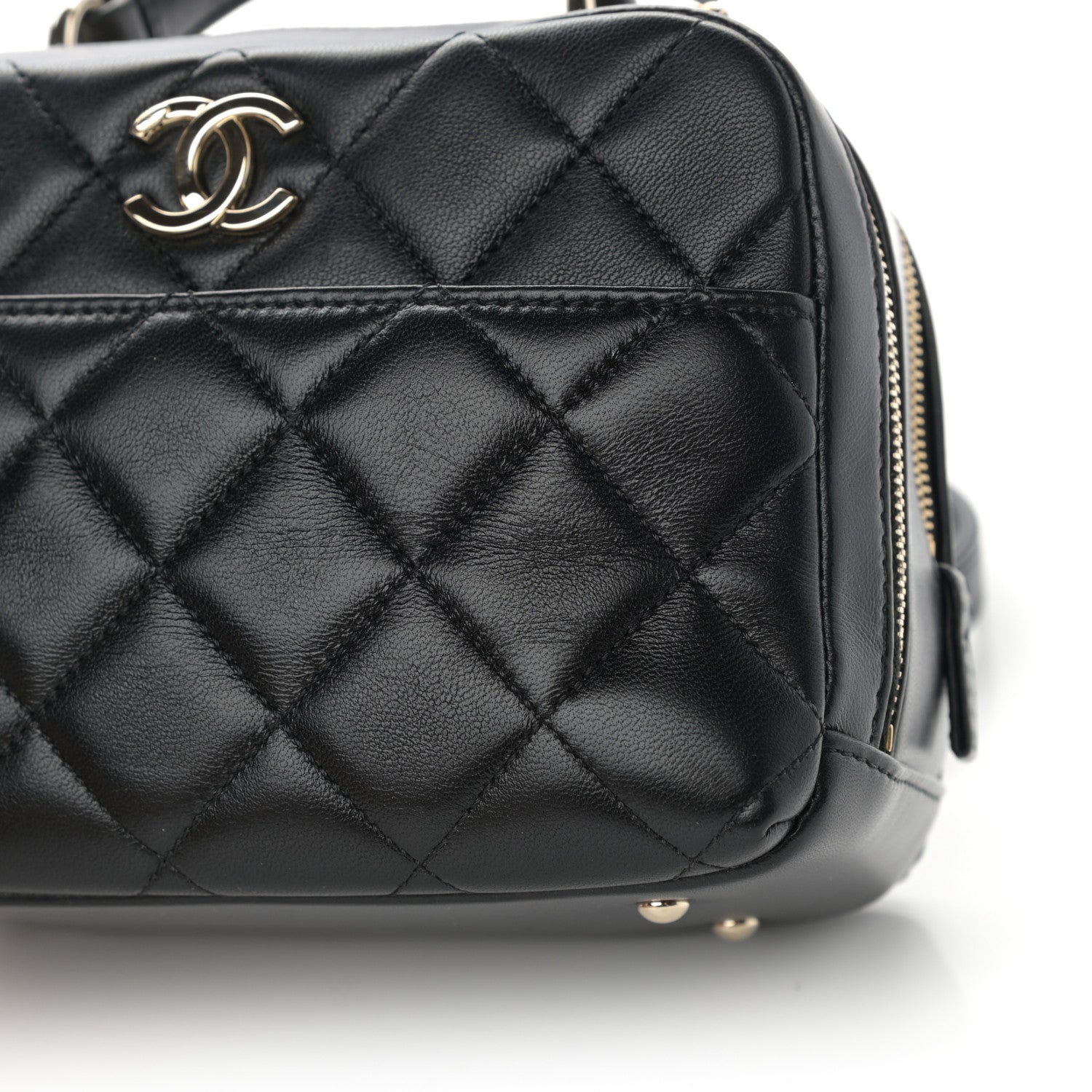 Chanel Lambskin Quilted Small Trendy CC Bowling Bag Black 11 of 12