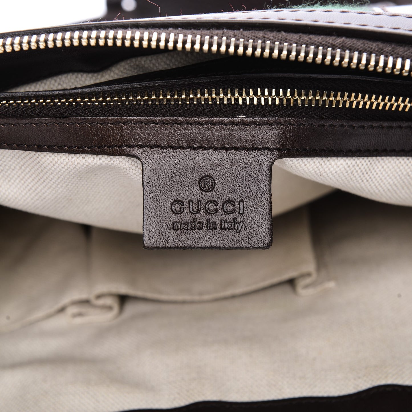 Monogram Vintage Web Medium Half Moon Hobo Dark Brown