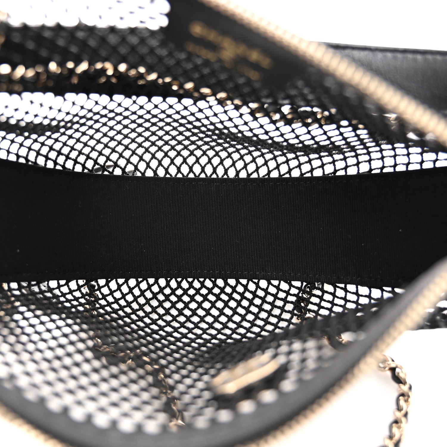 Chanel Mesh Shiny Lambskin Chain Hobo Black 6 of 12