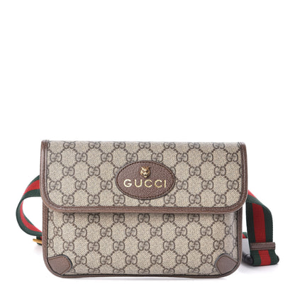 Gucci GG Supreme Monogram Neo Vintage Web Belt Bag Brown 1 of 11