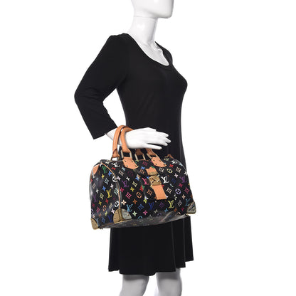 Louis Vuitton Monogram Multicolor Speedy 30 Black 2 of 12