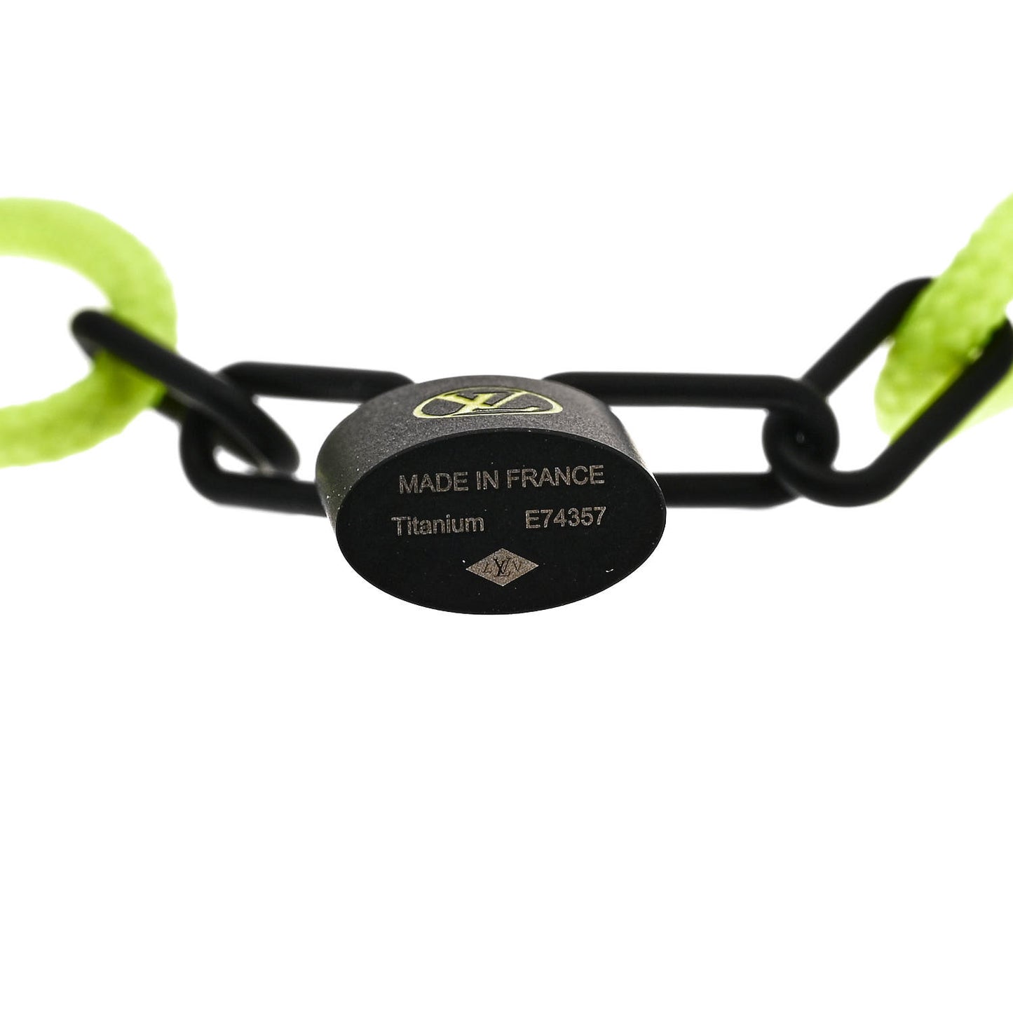 Polyester Titanium Lockit Cord Bracelet Neon Yellow