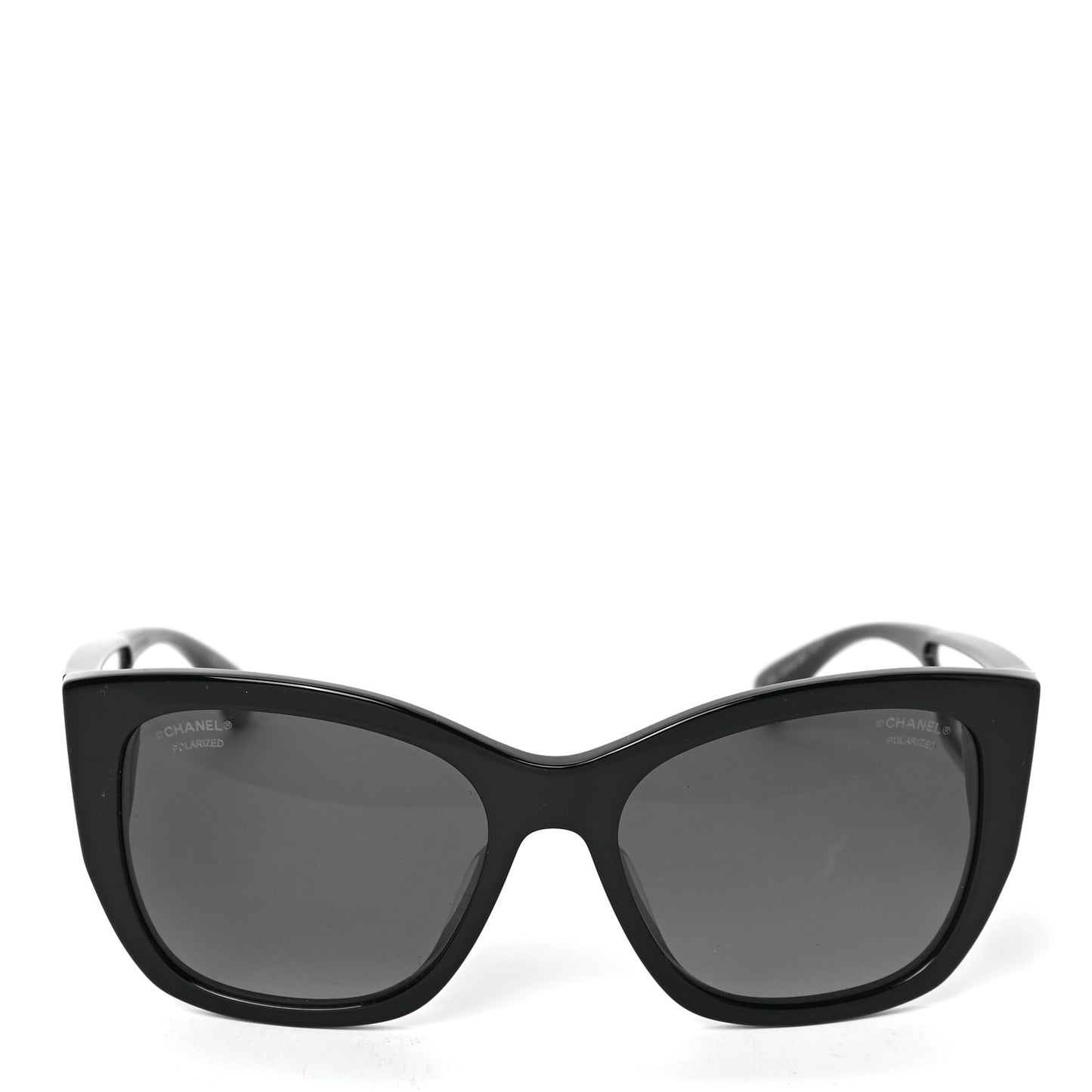 Acetate Polarized Butterfly Signature CC Sunglasses 5429-A Black