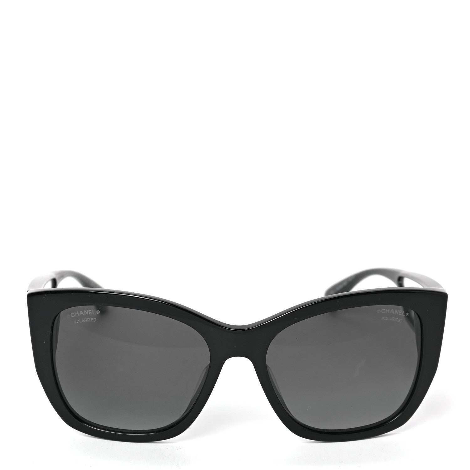 Chanel Acetate Polarized Butterfly Signature CC Sunglasses 5429-A Black 2 of 7