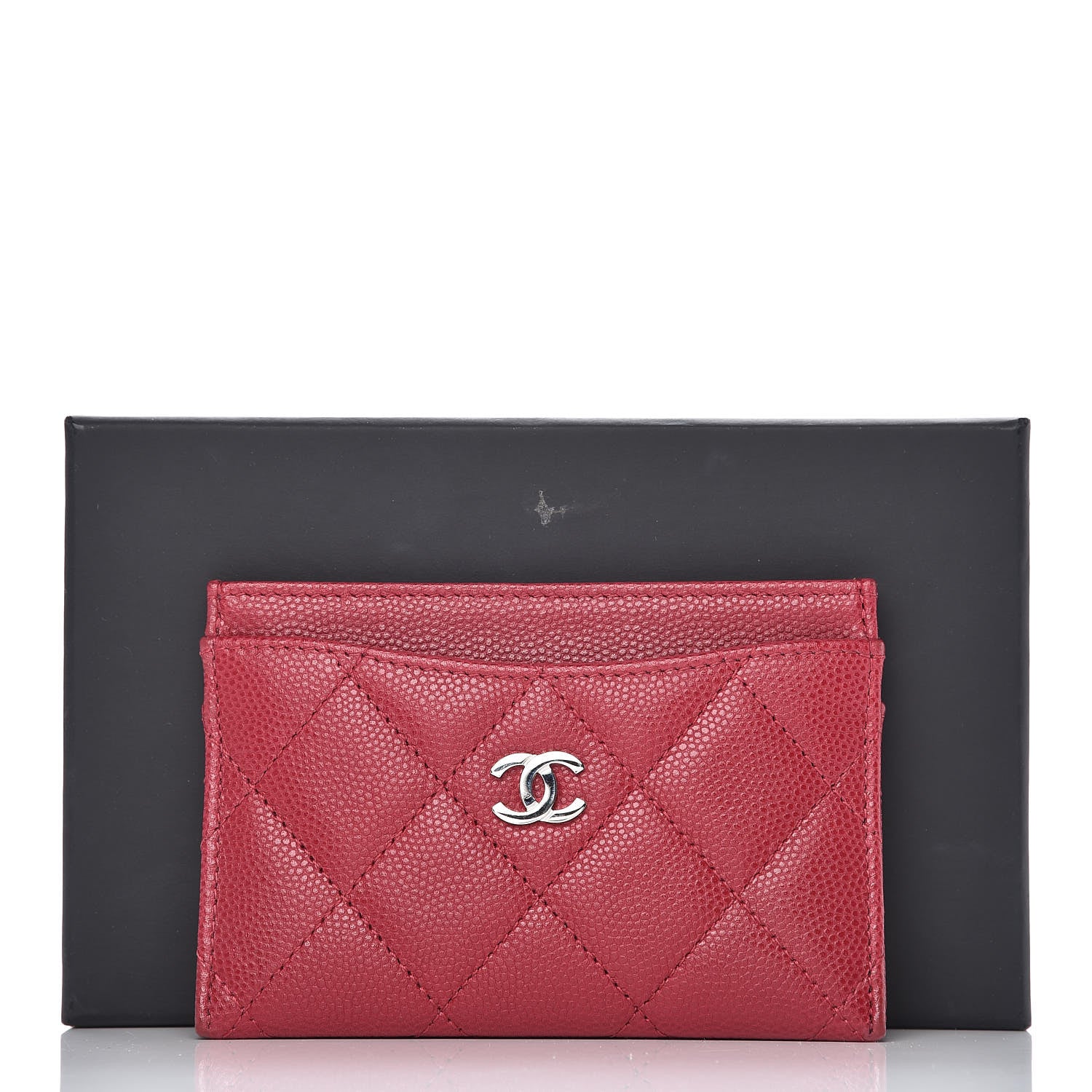 Chanel Caviar Quilted Card Holder Pink 9 of 9