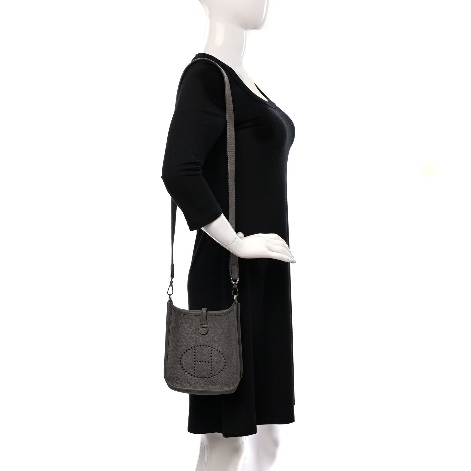 Hermes Taurillon Clemence Evelyne TPM Etain 2 of 14