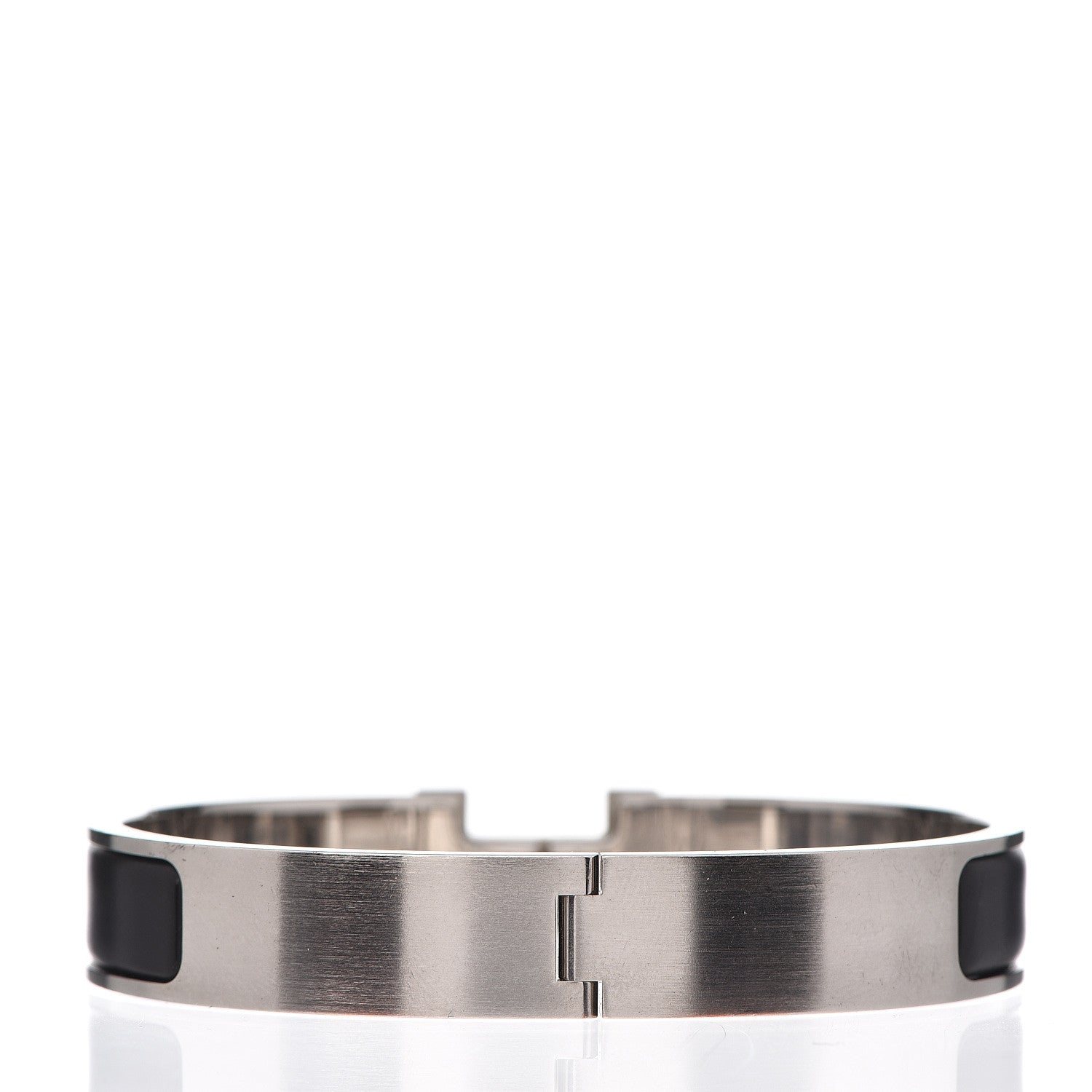 Hermes Matte Enamel Narrow Clic Clac HH Bracelet T5 Black 2 of 3