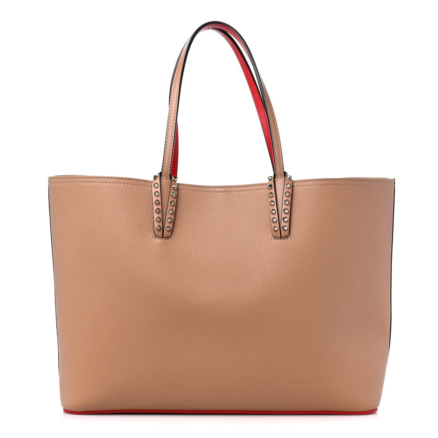 Calfskin Spikes East West Cabata Tote Nude