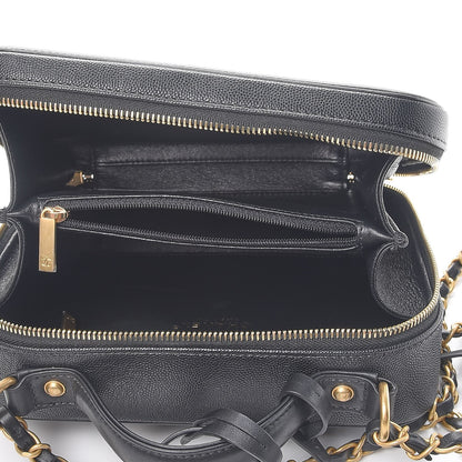 Chanel Caviar Quilted Medium CC Filigree Vanity Case Black 6 of 9