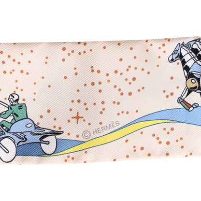 Hermes Silk Space Derby Twilly Creme Bleu Multicolor 4 of 4