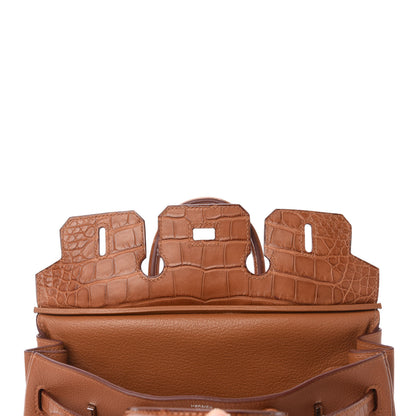 Hermes Togo Matte Alligator Birkin Touch 25 Gold 17 of 34