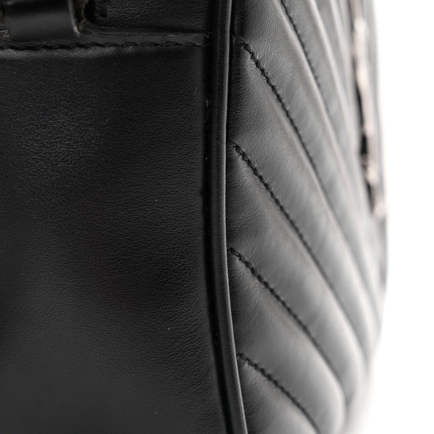 Calfskin Matelasse Monogram Lou Camera Bag Black