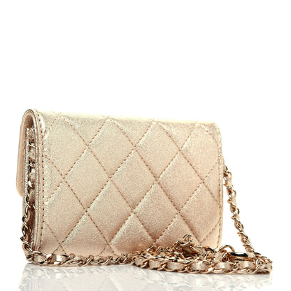Chanel Metallic Lambskin Quilted Flap Chain Waist Bag Gold 3 of 15
