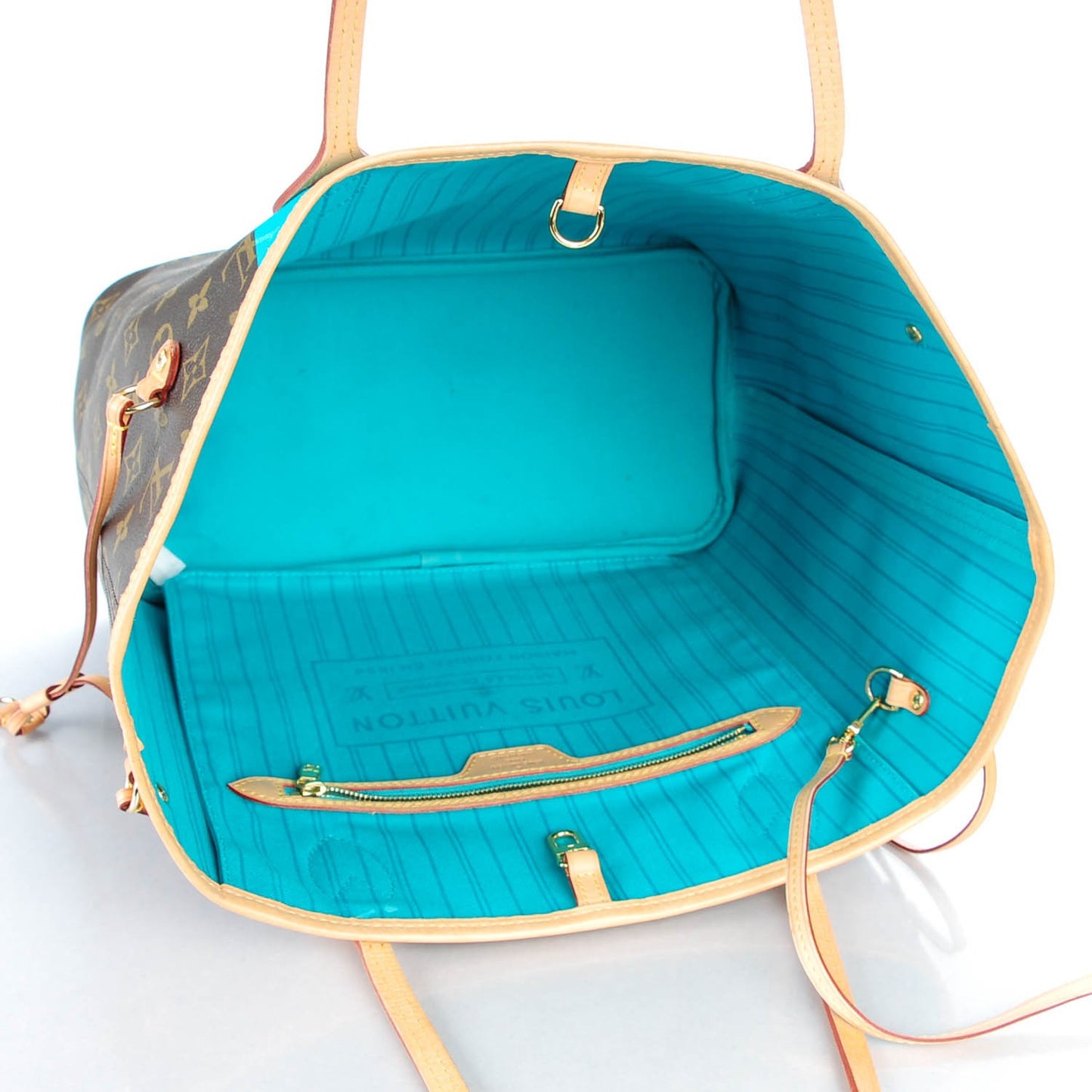 Monogram V Neverfull MM Turquoise