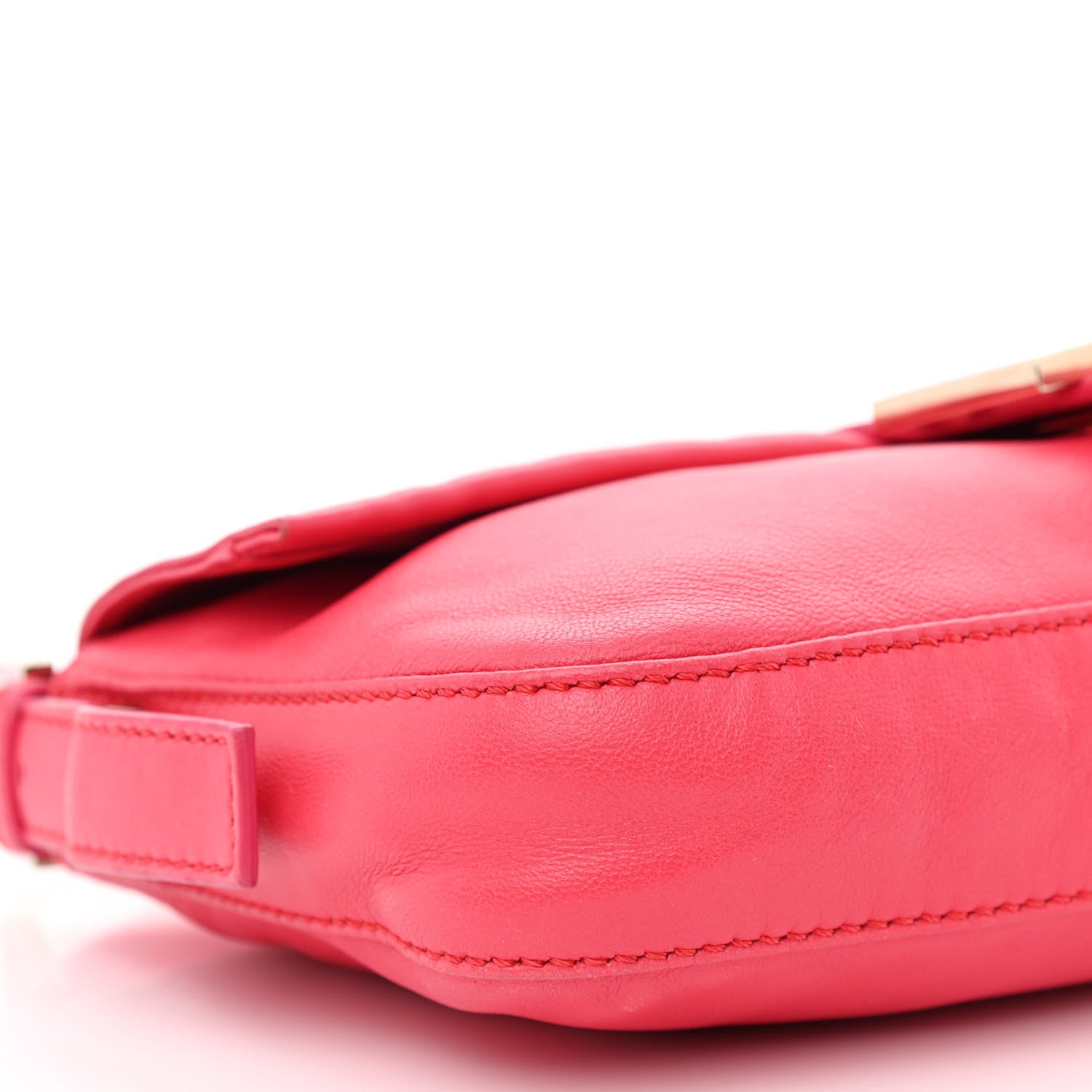 Fendi Vitello Enamel Baguette Pink 9 of 12