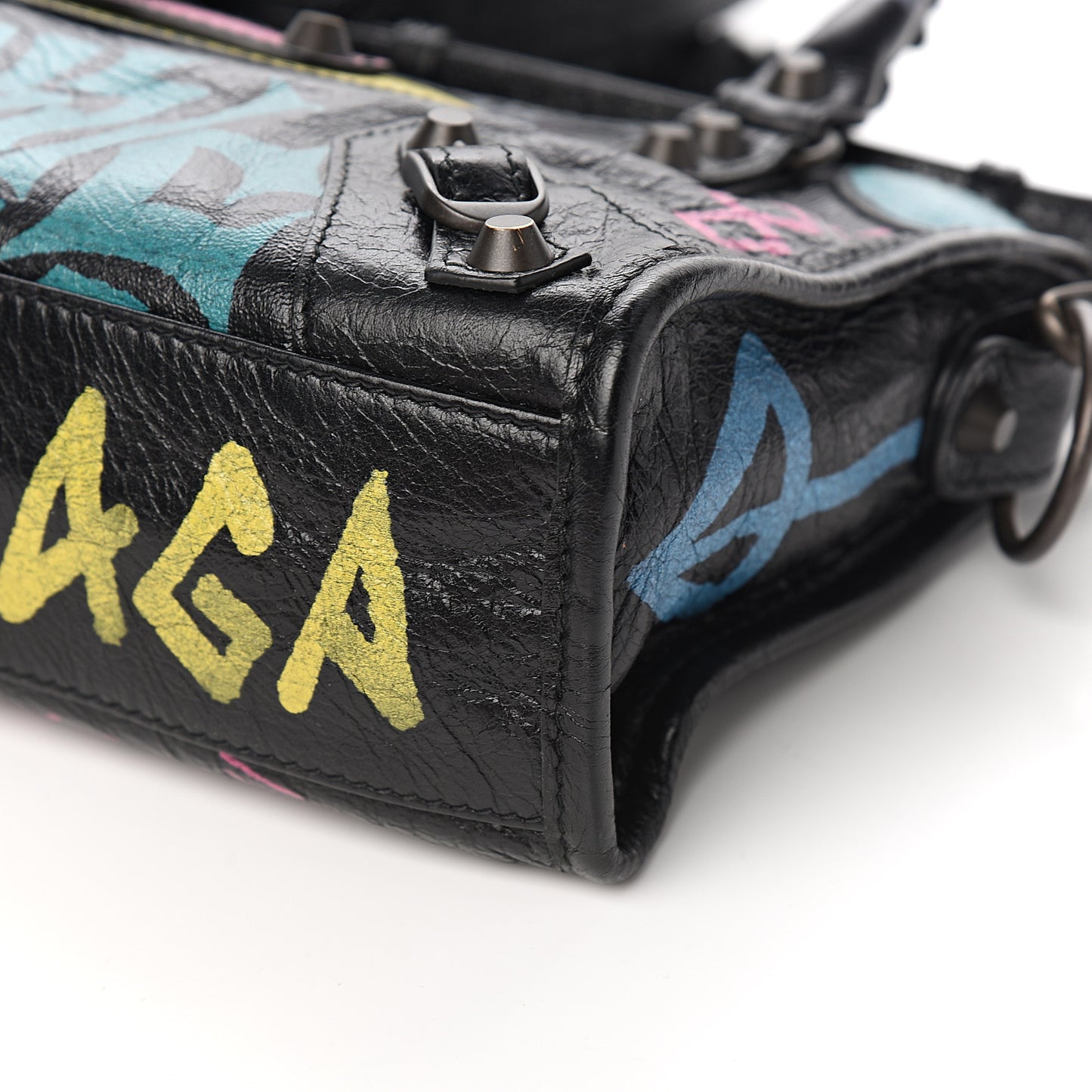 Agneau Arena Graffiti All Over Classic Hardware Mini City Black Multicolor