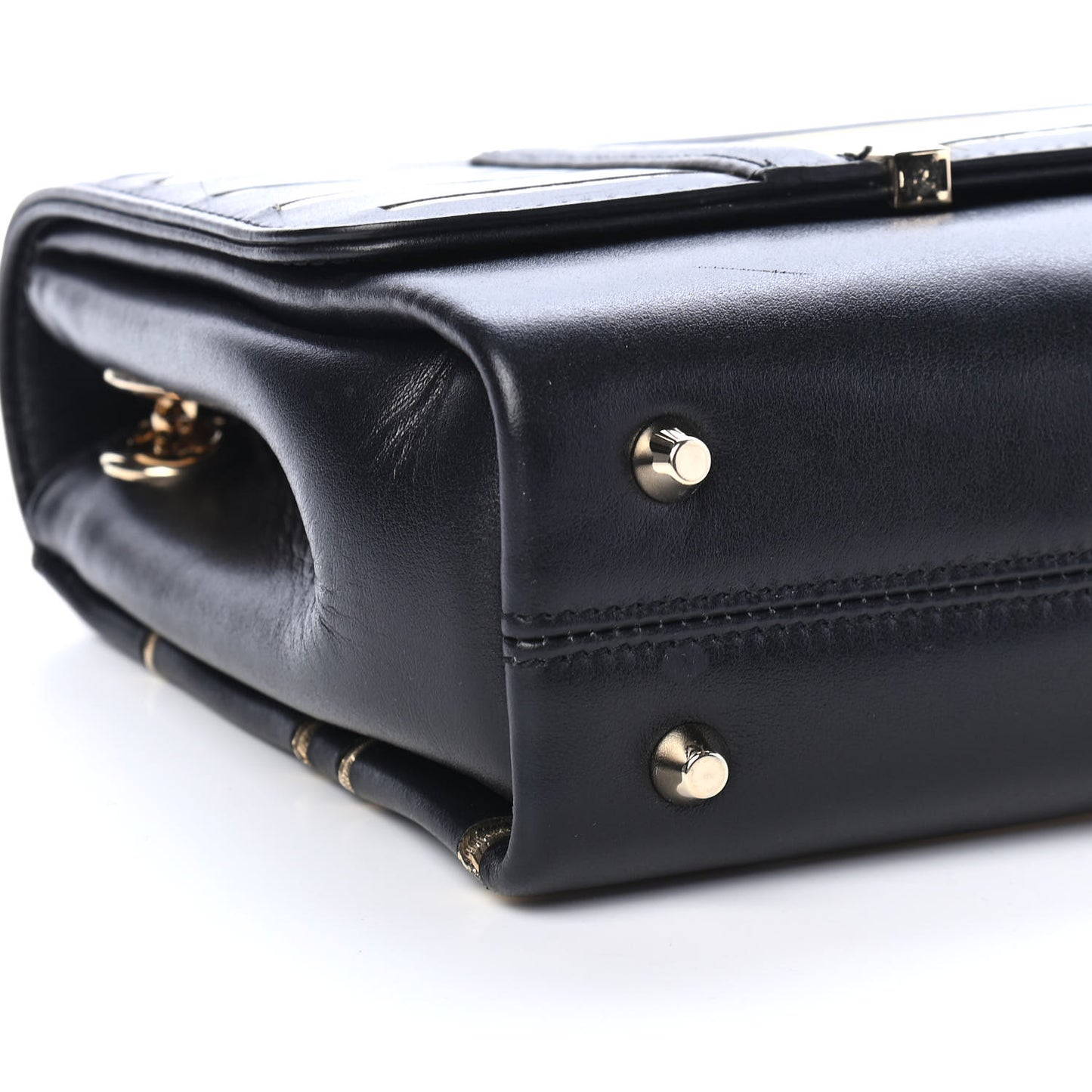 Calfskin Alba Shoulder Bag Black