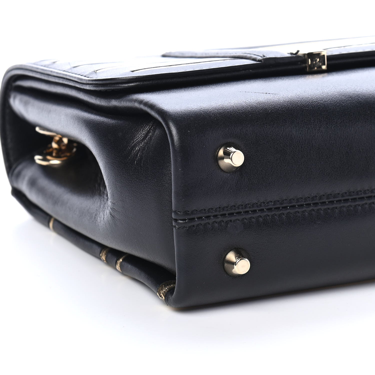 Jimmy Choo Calfskin Alba Shoulder Bag Black 8 of 10