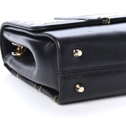 Jimmy Choo Calfskin Alba Shoulder Bag Black 8 of 10