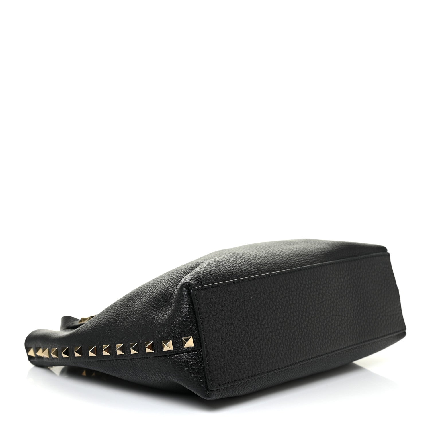 Valentino Garavani Grained Calfskin Small Rockstud Flip Lock Tote Black Rose Quartz 4 of 13