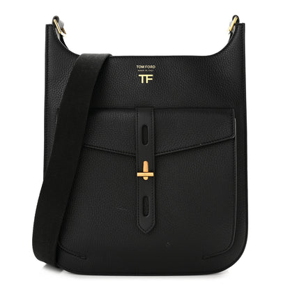 Tom Ford Grain Calfskin T Twist Crossbody Bag Black 1 of 9