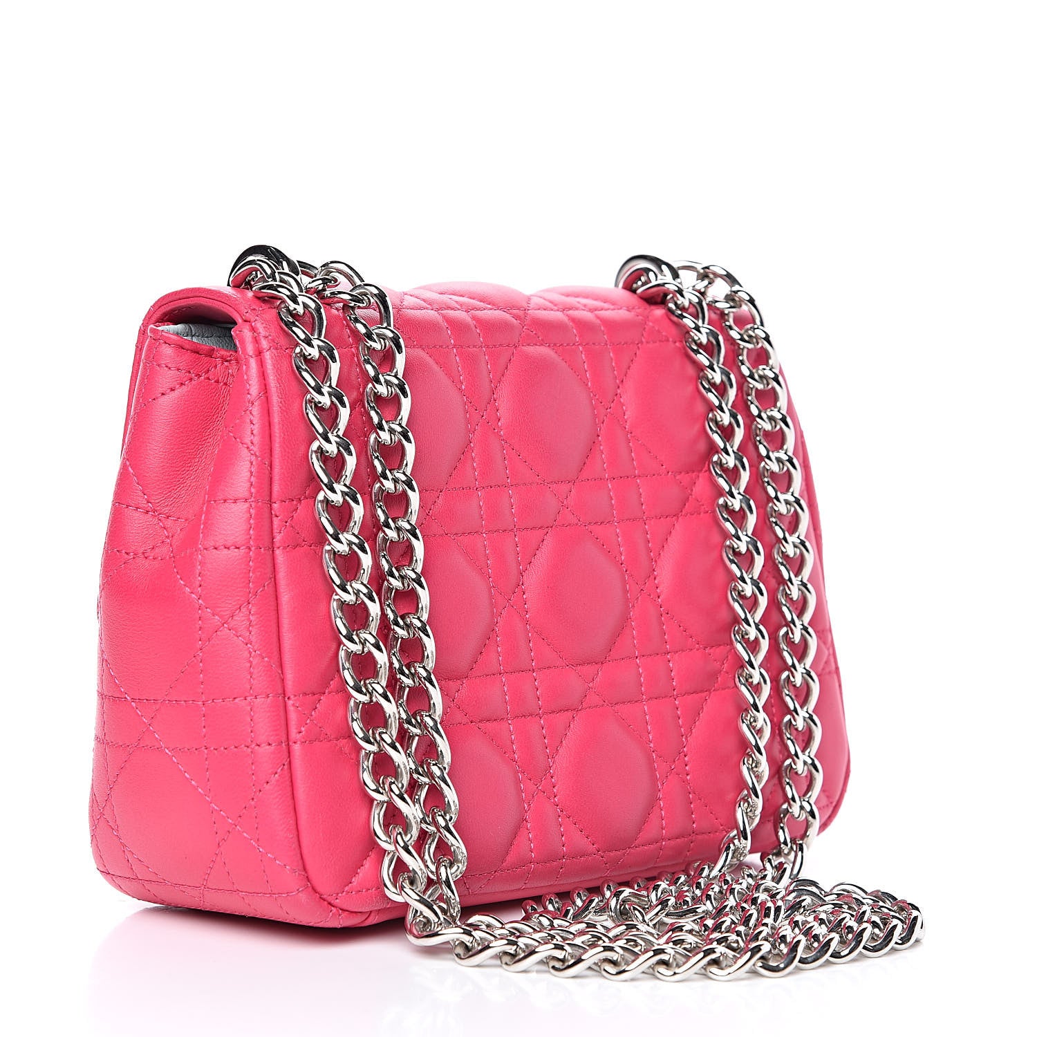 Christian Dior Lambskin Cannage Mini Miss Dior Flap Fuchsia 3 of 12