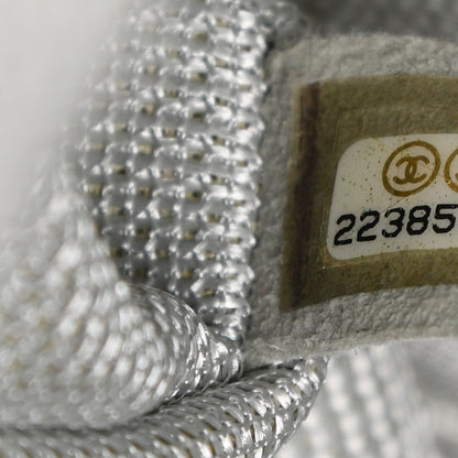 Chanel Metallic Calfskin Quilted XXL Travel Flap Bag Silver 7 of 10