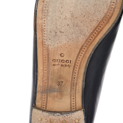 Gucci Lambskin Womens Brixton Horsebit Loafers 37 Black 8 of 16