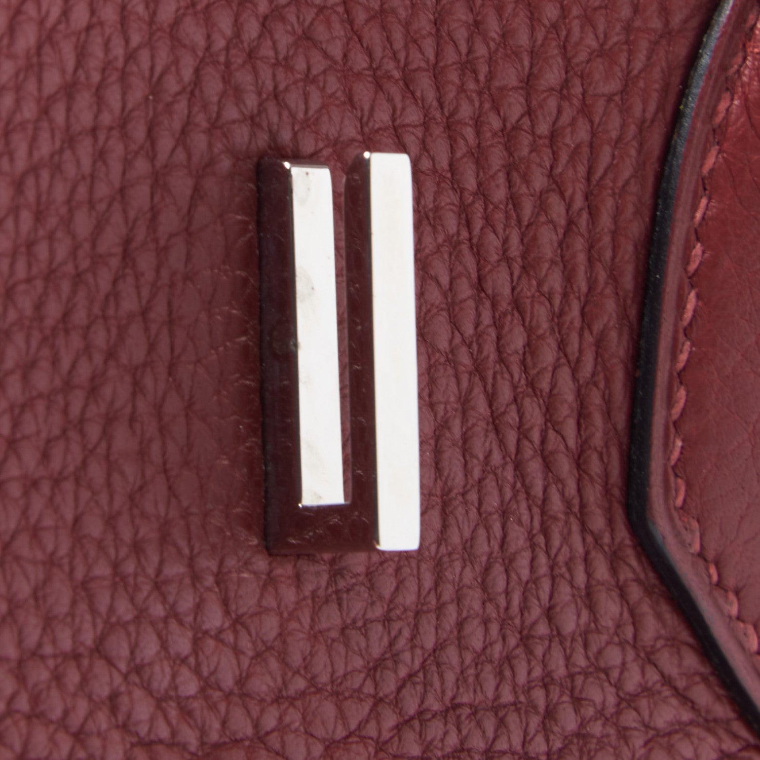 Hermes Taurillon Clemence Birkin 35 Rouge H 24 of 30