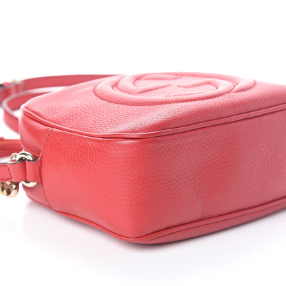 Gucci Pebbled Calfskin Small Soho Disco Bag Tabasco Red 7 of 8