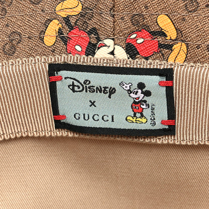 Gucci X DISNEY Mini Vintage GG Supreme Monogram Mickey Mouse Trent Bucket Hat L Beige Ebony Yellow 8 of 9