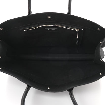 Saint Laurent Linen Calfskin Rive Gauche Tote Black 5 of 10