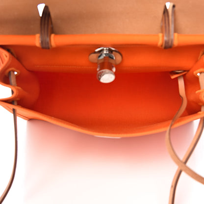 Hermes Vache Hunter Toile Herbag Zip 31 PM Orange 6 of 12