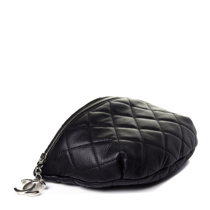 Chanel Grained Calfskin Quilted Waist Belt Bag Black 4 of 12