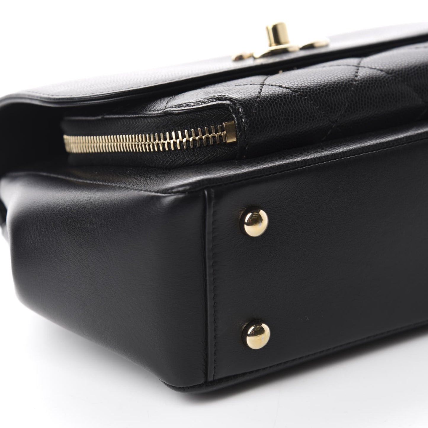 Caviar Quilted Mini Business Affinity Flap Black