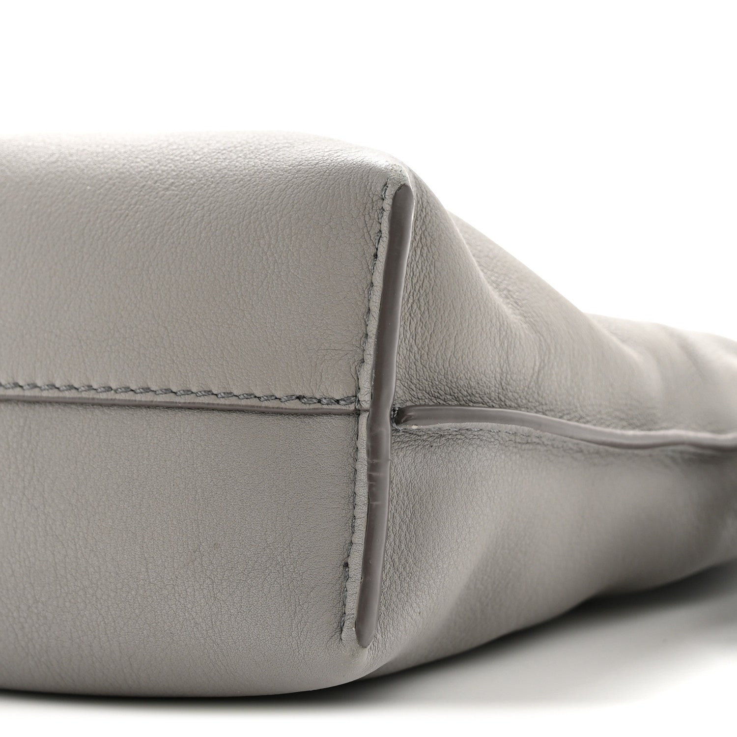 Loewe Calfskin Mini Flamenco Knot Clutch Pearl Grey 9 of 13