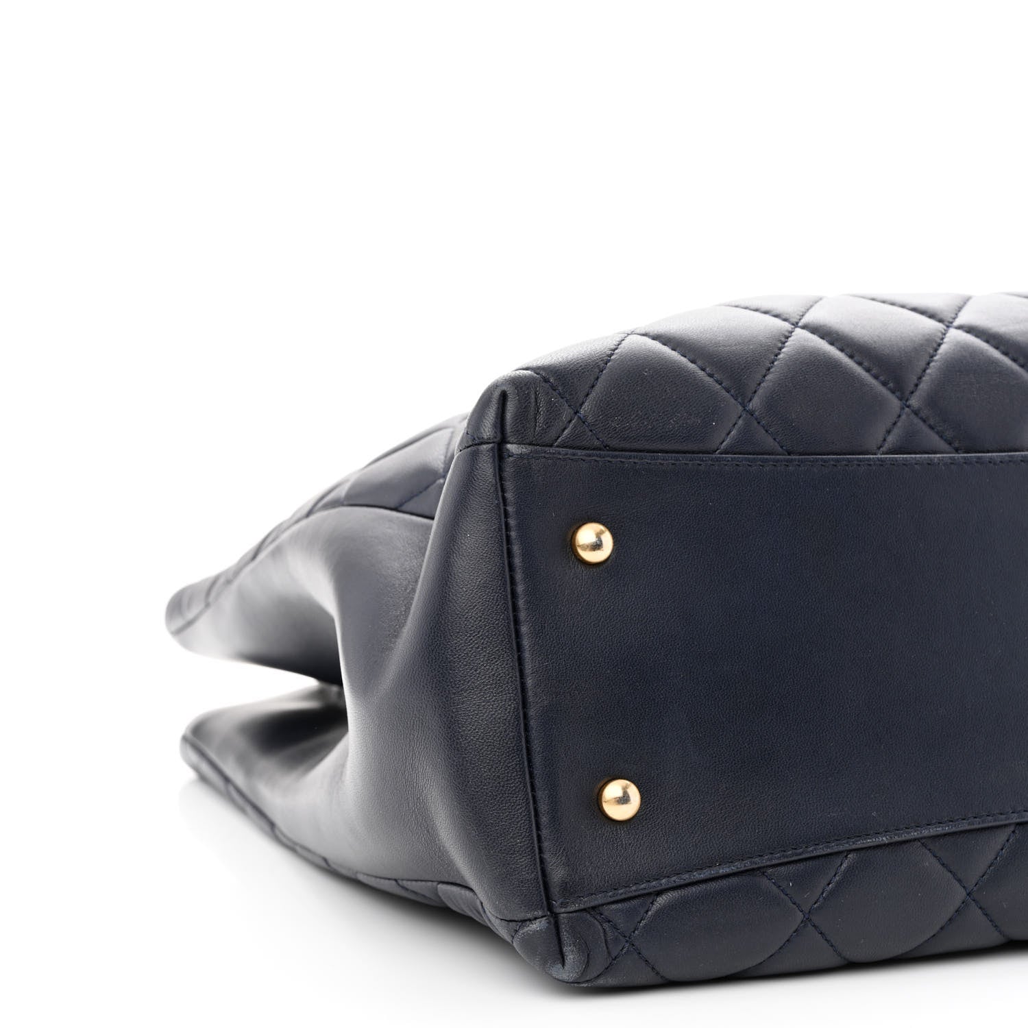 Chanel Lambskin Quilted Trendy CC Shopping Tote Navy 9 of 10