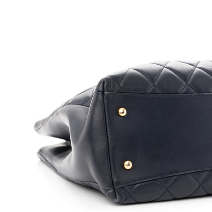 Chanel Lambskin Quilted Trendy CC Shopping Tote Navy 9 of 10