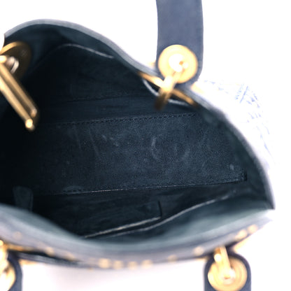 Christian Dior Denim Cannage Studded Mini Lady Dior Navy 5 of 14