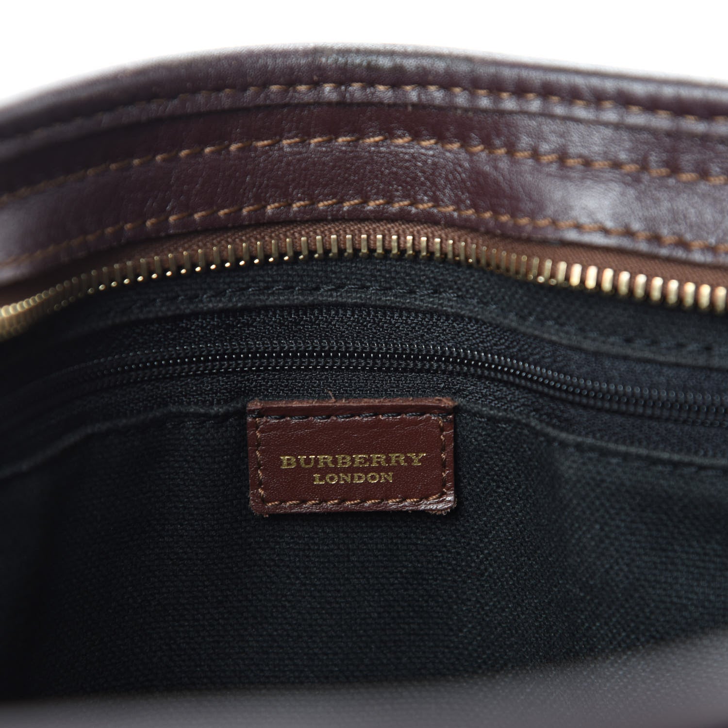 Burberry Haymarket Check Studded Tote Bag Chocolate 8 of 10