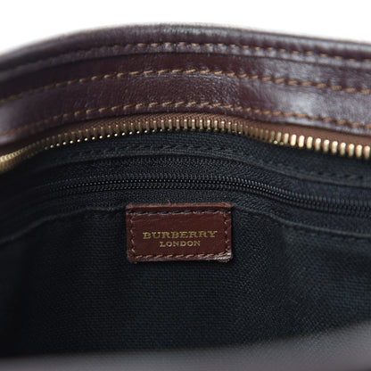 Burberry Haymarket Check Studded Tote Bag Chocolate 8 of 10