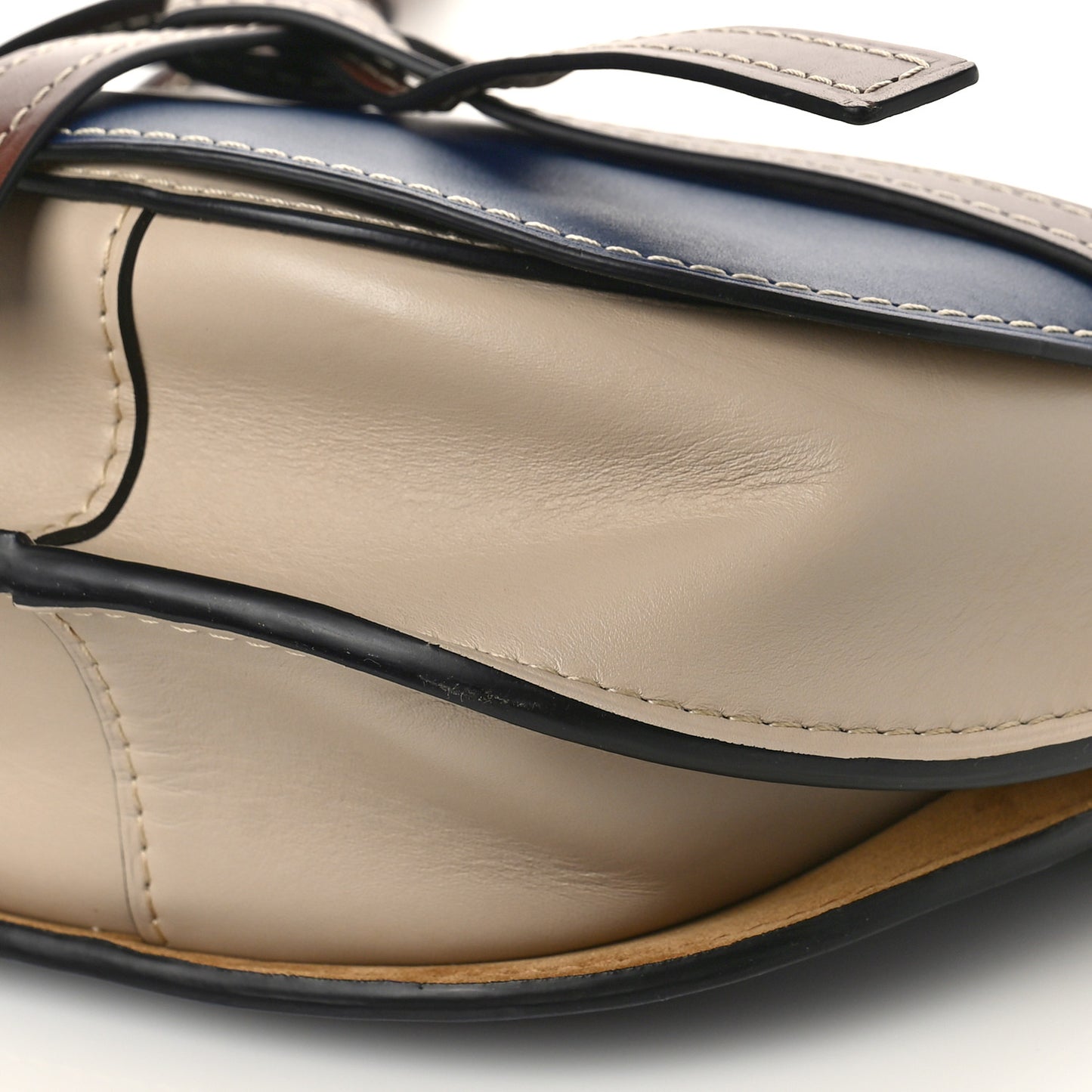 Calfskin Small Gate Crossbody Bag Blue
